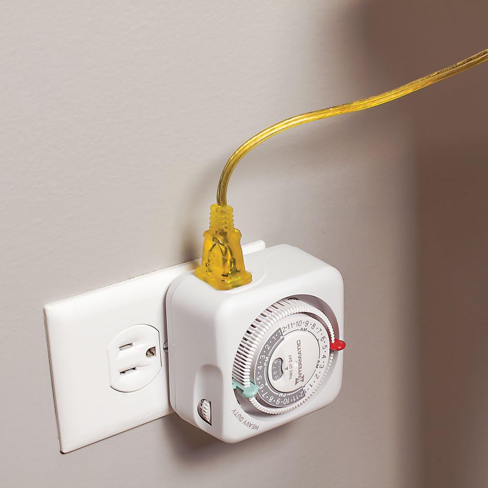 Intermatic TN111K 15-Amp Indoor Timer - Versatile 24-Hour Control - Easy Manual Override and Single 2-Prong Design (1 Pack) - Image 2