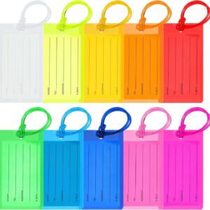 10 Pack Luggage Tags for Suitcases, Airplane Travel Essentials