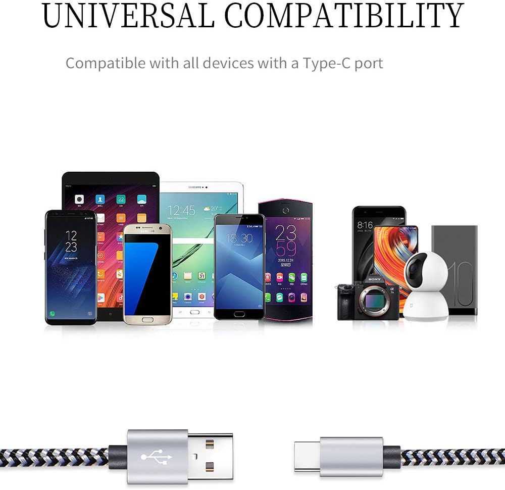 Teeind USB C Cable 6ft 5Pack, 3A Fast Charging Nylon Braided Type C Cord - Image 7
